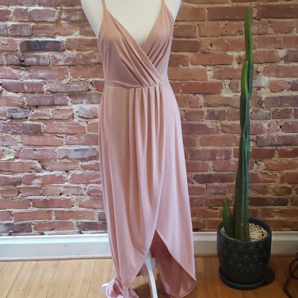 Express Light Pink Long Dress